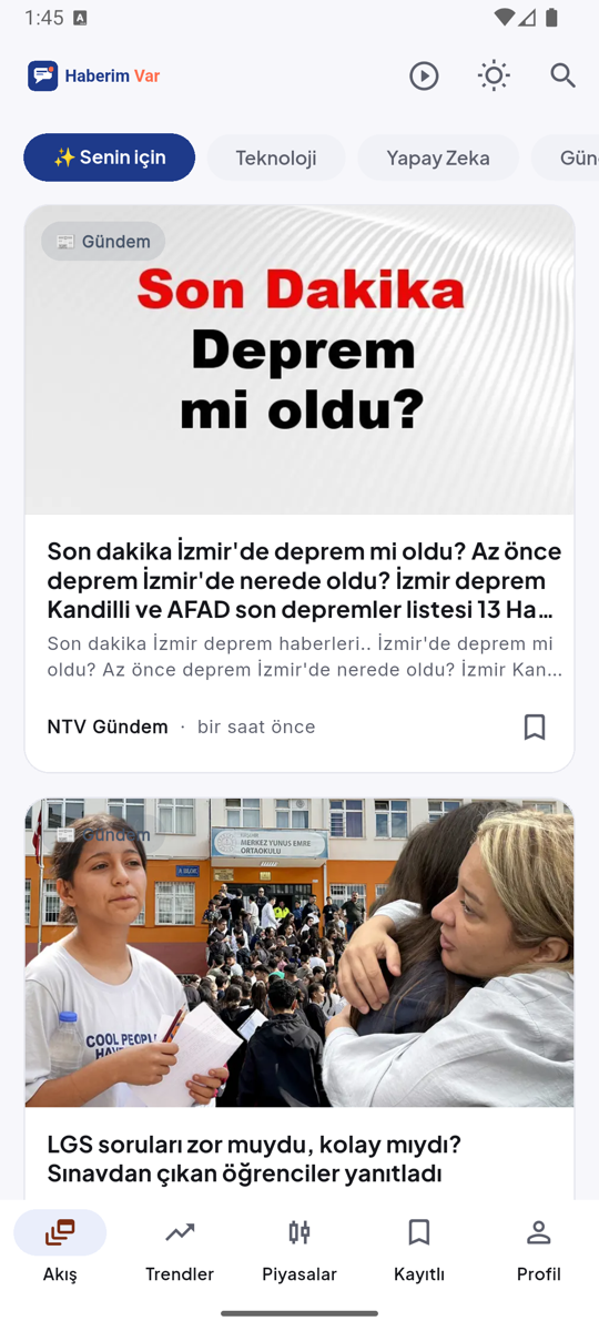 Kişiselleştirilmiş haber akışı
